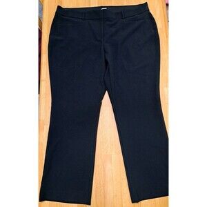 Lane Bryant The Allie Woman's Black Flat Front Dress Pants Plus Size 20R Stretch